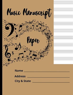 Blank Sheet Music: Music Manuscript Paper / Staff Paper / Musicians  Notebook [ Book Bound (Perfect Binding) * 12 Stave * 100 pages * Large *  Leaf ]