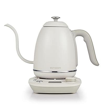 BUYDEEM K821 Electric Gooseneck Kettle with Variable Temperature Control,  Pour Over Coffee Tea Kettle, Durable 18/8 Stainless Steel, Auto Keep Warm &  Built in Brewing Timer, 0.8L - Yahoo Shopping