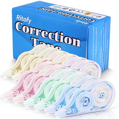  Correction Tape, Pack of 5, Effortlessly Create Clean and Tidy  Writing with No Drying Time, Office Supplies, School Supplies, 1/5 Inch X  32.8 Ft (5mmx10m) : Office Products