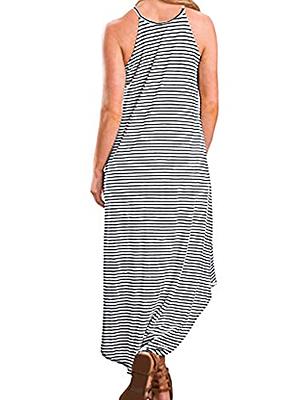 Halife Summer Dresses for Women 2022 Casual Long Sleeveless Tank Beach Boho  Sun Dress Striped M - Yahoo Shopping