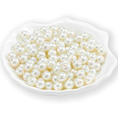 Glass Pearl Beads for Jewelry Making, Faux Pearls for Crafts with