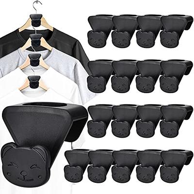 HOUSE DAY Space Saving Hanger Hooks 60 Pack, Black Clothes Hanger Connector  Hooks, Heavy Duty Hanger Hooks Space Saver, Durable Hanger Connector