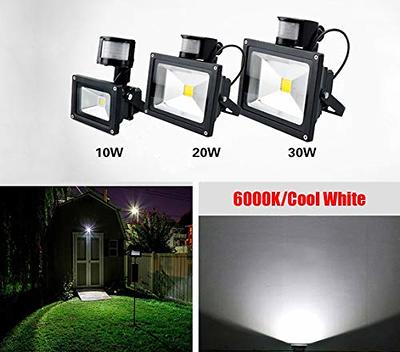 10W Led Motion Sensor Flood Light Outdoor, 800LM Pir Sensitive Security  Lights Wall Fixture Lamp, IP66 Waterproof Floodlight for Garage Yard Patio  Pathway Porch Entryways-Daylight White with US 3-Plug - Yahoo Shopping