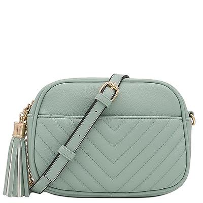 Chevron Quilted Small Crossbody Bag with Coin Purse Pouch Women Square  Snapshot Camera Side Shoulder 2 Size Handbag 