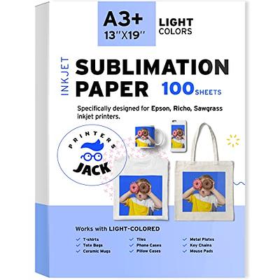 Printers Jack Sublimation Paper 100 Sheets 13 x 19 120 gsm for