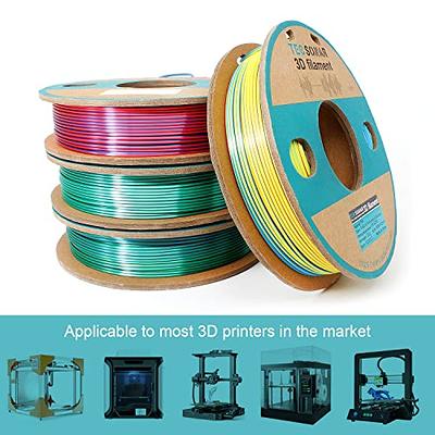 TECSONAR Tricolor PLA Filament 3D Filament 1kg Tri Coextrusion Filament  1.75mm (± 0.03 mm) Compatible w/Most of 3D Printer, 250g X 4 Spools Pack,  1kg (2.2lbs) in Total T2935 - Yahoo Shopping