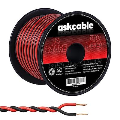 InstallGear 14 Gauge AWG 100ft Speaker Wire Cable - Red/Black 