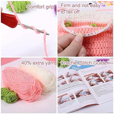  HOMQYTE Crochet Kit for Beginners 4 PCS Crochet