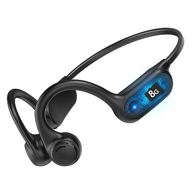 MONODEAL Bone Conduction Headphones with Mic, Bluetooth 5.3 Open Ear  Headphones Wireless Waterproof Headsets, Sweat Resistant Wireless Earphones  for