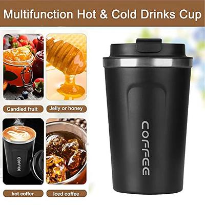 CS COSDDI Stainless Steel Travel Mug 12oz - Vacuum Insulated Coffee Travel  Mug Spill Proof with Leakproof Lid - Double Walled Reusable Tumbler Cups