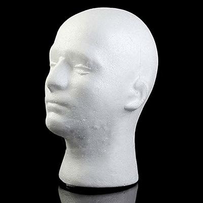 LIAMTU Male Wig Display Mannequin Head Stand Model Styrofoam Foam White -  Yahoo Shopping