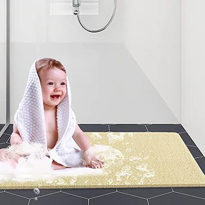 Bath Tub Shower Safety Mat 28 x 16 Inch Non-Slip and Extra Large, Bathtub  Mat with Suction Cups, Machine Washable Bathroom Mats with Drain Holes,  Clear