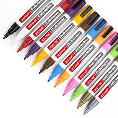 Chalk Markers, Shuttle Art 30 Vibrant Colors Liquid Chalk Markers Pens for  Chalkboards, Windows, Glass, Cars, Water-based, Erasable, Reversible 3mm  Fine Tip 