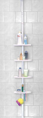 DWVO 3 Tiers Corner Shelf Corner Stool, Poly Lumber Corner Shower Bench,  Bathroom Shelf Organizer,Floor Standing Bookshelf, Hips Water-Resistant