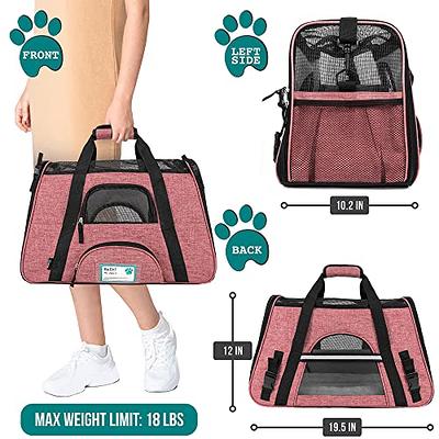 Henkelion Large Cat Carriers Dog Carrier Pet Carrier for Large Cats Dogs  Puppies up to 25Lbs, Big Dog Carrier Soft Sided, Collapsible Waterproof  Travel Puppy Carrier - Large - Black 