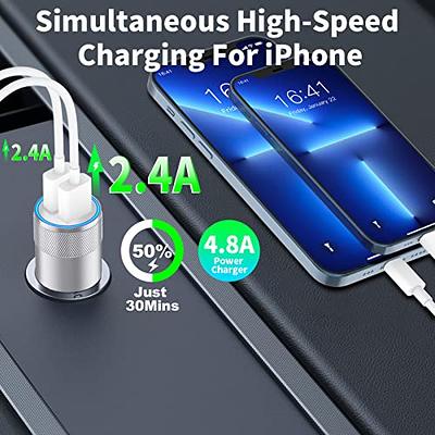 Apple MFi Certified] iPhone Fast Car Charger, Braveridge 4.8A Dual USB  Power Rapid Car Charger Adapter with 2Pack Lightning Cable Quick Car  Charging for iPhone 14 13 12 11 Pro/XS/XR/SE/X/iPad/AirPods - Yahoo