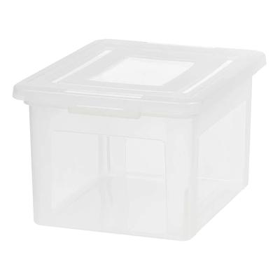 Citylife 5 PCS Plastic Storage Bins with Latching Lids Portable