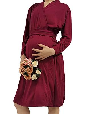 Maternity Robe,Sleeveless Dress with Matching Swaddle Set for Mommy  Hospital Labor and Delivery Nursing Pregnancy Loungewear