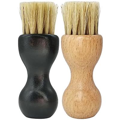 ccHuDE 2 Pcs Bristle Shoes Brush Wooden Handle Brushes Polish Dauber Brush  Cleaning Care Brushes Shoe Polish Applicator Brushes for Leather Boots -  Yahoo Shopping