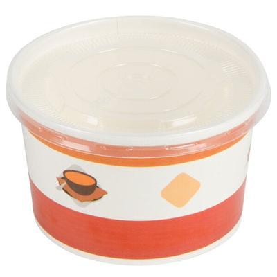 Choice 64 oz. Medley Double Poly-Coated Paper Soup / Hot Food Cup - 150/Case