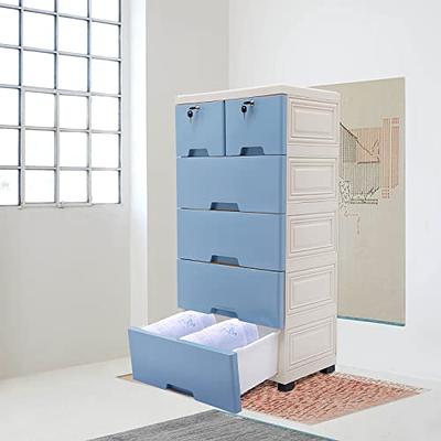 Plastic Storage Dresser 6 Drawers Clothes Organizer Tower Cabinet Office  Bedroom