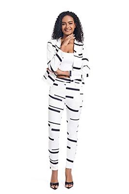 Cheibear Womens 2 Piece Outfits Sweatsuit Outfits Hooded Crop