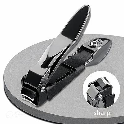 Nail Clippers for Men with Catcher - Razor-Sharp Heavy Duty Self-Collecting Nail  Cutters Set- Nail Art Tools 