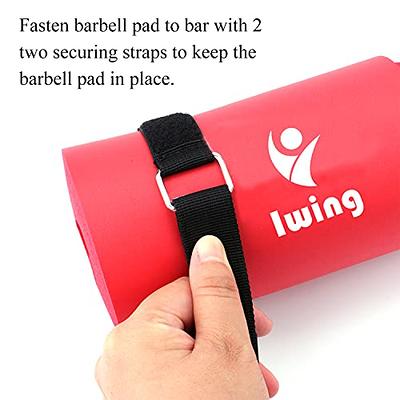  Barbell Pad Foam Squat Bar Pad with Safety Straps for Squats,  Lunges and Weight Lifting Provides Cushion to Neck and Shoulders While  Training, Hip thrust Pad for Standard & Olympic Bars