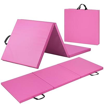 WF Athletic Supply Tri Fold Folding Exercise Mat with Carrying Handles,  1.5 or 2 Foldable Gym Mat, Folding Foam Workout Mat for Gymnastics, Yoga