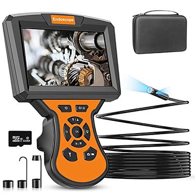 Industrial Endoscope Camera, Teslong Borescope Inspection Camera with  Light, Automotive Scope Camera with 16.5ft Flexible Probe, Home Waterproof  Bore