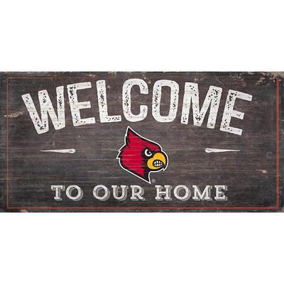 Louisville Cardinals 23.5 Distressed Round Sign