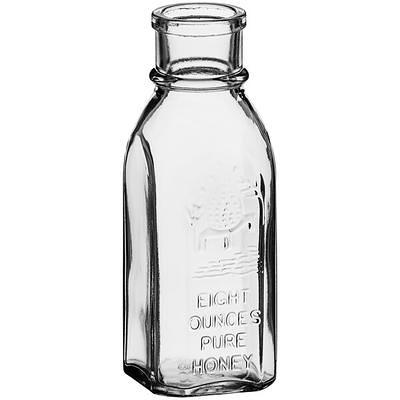 5.5 oz. (8 oz. Honey Weight) Cylinder PET Clear Sauce Bottle with