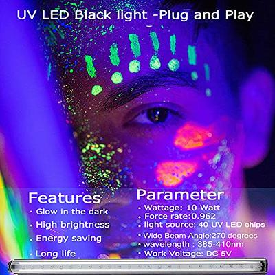 LED Blacklight LED Black Light Bar with Switch T8 LED UV Black Light Party  Decor