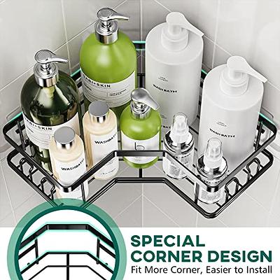 Dracelo Silver Corner Shower Caddy 2-Pack, No Drilling Stainless