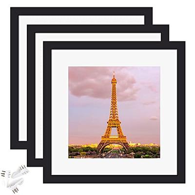 2-Pack) 12x12 White Display Shadow Box Frame 8 Push Pins a Linen  Background