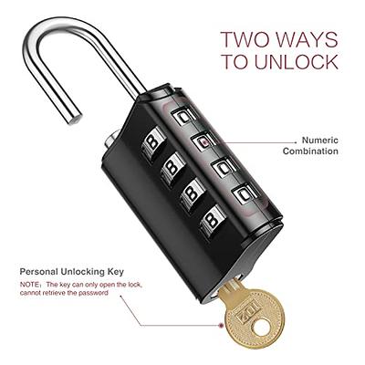 ZHEGE Gym Locker Lock, 4 Digit Combination Lock for Locker with