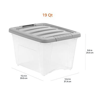  Barydat 8 Pack Plastic Storage Baskets with Bamboo Lid