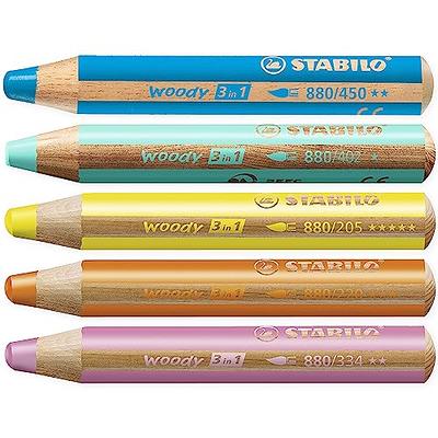 STABILO Woody 3-in-1 Set of 10 w/Sharpener