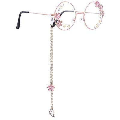  Kawaii Glasses with Chain Punk Cosplay Accessories for