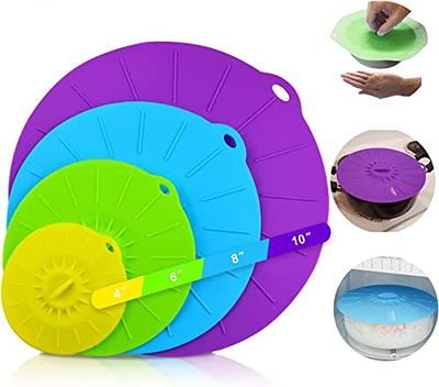 8 Pc Plastic Microwave Plate Covers Safe Dish Colors Splatter Lid