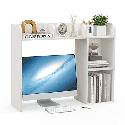 2-Tier Desktop Bookshelf For Computer Desk, Wood And Metal Desk Shelf ,  Adjustable Desk Bookcase, Open Countertop Storage Display Shelf,  Freestanding Small Organizer Rack ( Color : White , Size : 95X2 - Yahoo  Shopping