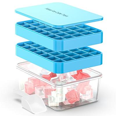 Crethinkaty Silicone Ice Cube Trays, 2 Packs Easy-Release Collapsible  Silicone Ice Moulds with Removeable Lids, BPA Free, Best for Freezer, Baby  Food