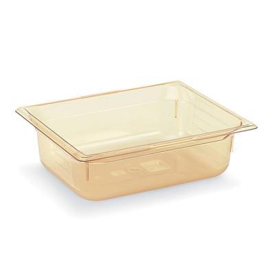 Vigor 1/2 Size 6 Deep Black Food Pan with Drain Tray and Secure Sealing  Cover