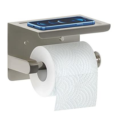 Toilet Paper Holder with Shelf Bathroom Toilet Paper Holder with Storage -  Yahoo Shopping