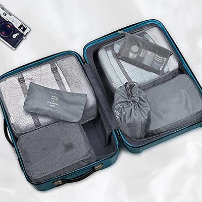 Packing Cubes For Travel, VAGREEZ 7 Pcs Luggage Suitcase Packing Organizers  Bags Set with Toiletry Bag Laundry Bag (Grey1) - Yahoo Shopping