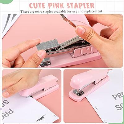 Desk Accessory Kit Office Supplies Set of Stapler, Staple Remover, Binder  Clips, Paper Clips, Push Pins, Staples, Ballpoint Pen, Scissors, Tape  Dispenser, Pen Holder for Christmas Gift (Pink) - Yahoo Shopping