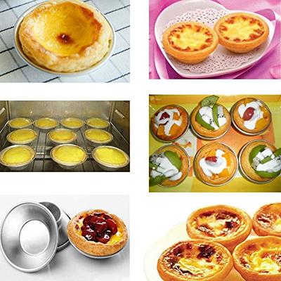 AKOAK Egg Tart Mold Heat Resistant Non Stick Aluminum Mini Pie