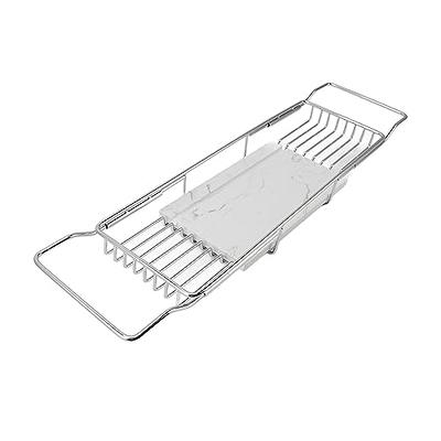 Madesmart Expandable Bath Tray for Bathtubs, Plastic Shower and