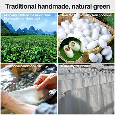 100% Twin Cocoon Mulberry Silk Cotton Batting Fiber for Quilting  Environmental Stuffing Fiber Filling Material Toys Pillows Doll Insert  Fiberfill