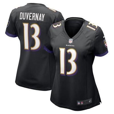 Devin Duvernay Baltimore Ravens Men's Purple Name & Number Logo T-Shirt 